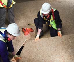 flat roof OSB 3 decking installation